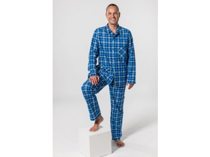 Flanelové pyžamo pánské Luiz Jirka modré