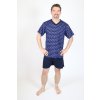 Pyžamo pánské krátké Rozárka P1 modré