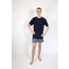 Pánské pyžamo krátké Rozárka P1 tmavě modré