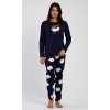 damske pyzamo dlouhe meda na oblacku (3)