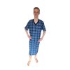 Košile noční pánská Rozárka P30 kostka modrá