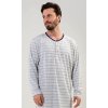 Pánská noční košile s dlouhým rukávem Filip šedá