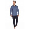 Pánské dlouhé pyžamo Pleas 167226 modré