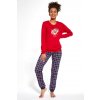 Pyžamo hočičí Cornette 130 Vánoční sobík červené