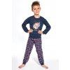 Pyžamo klučičí Cornette 113 Vánoční sobík modré
