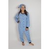 Overal dlouhý s čepičkou Rozárka P61 modrý (Barva Modrá, Velikost S)