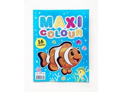 Maxi Colour 978-83-7772-757-7 Omaľovánka A4 + 16 nálepiek modrá