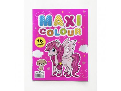 Maxi Colour 978-83-7772-786-7 Omaľovánka A4 + 16 nálepiek ružová