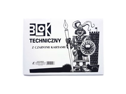 KRESKA blok technický A4-10 ks čierne listy