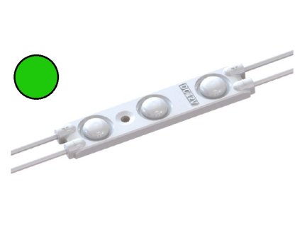 LED modul 3x2835 zelená 160°,IP65,12V/0,72W bezCC