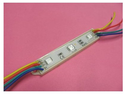 LED modul 3x5050 RGB, IP65,12V/0,72W 78(92)x15x6mm