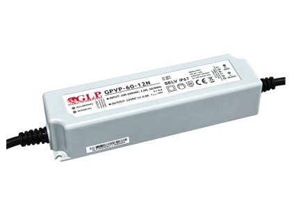 Napájecí zdroj GPVP-60-12, 12V/5A, IP67, PFC kompenzace