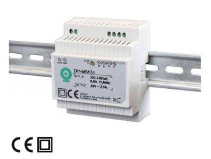 Napájecí zdroj na DIN lištu 60W 24V/2,5A, POS