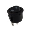 kolébkový spínač do panelu 1pól, ON-OFF, kulatý, černý