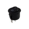 kolébkový spínač do panelu 1pól, O-I, kulatý, černý