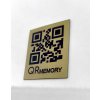 QR tabuľka z ušľachtilého hliníka bez služieb