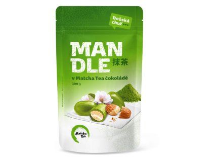 Mandle v Matcha Tea čokoláde