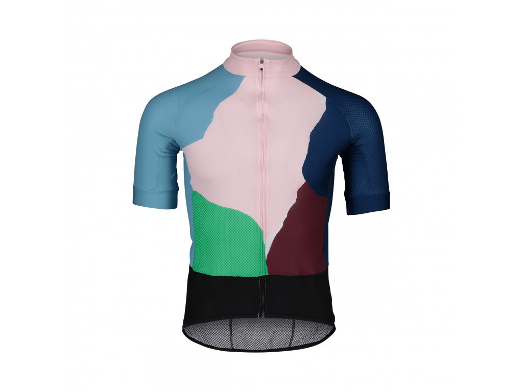 POC Essential Road Print jersey - Color Splashes Multi Opal/Basalt (Velikost XXL)