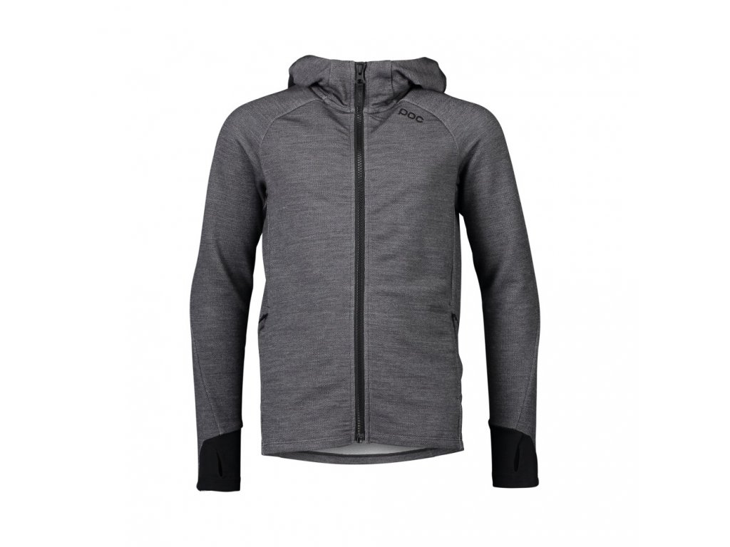 Dětská mikina POC Merino Zip Hood Jr Sylvanite Grey Melange