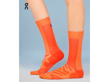 Ponožky ON Running Performance High Sock Flame/Spice (Velikost 44/45)
