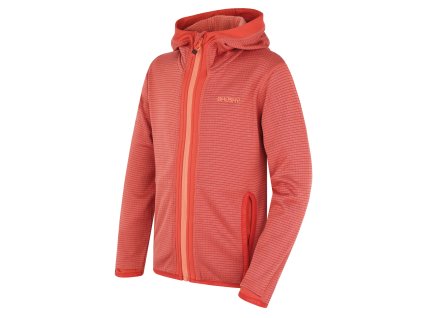 Husky Dětská mikina s kapucí Artic Zip K fd. red/black blue (Velikost 152-158)