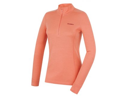 Husky Dámská merino mikina Aron Zip L light orange (Velikost L)