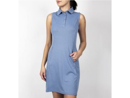 Dámské šaty Kjus Bella Structure Dress Santorini/Atlanta Blue (Velikost 40)