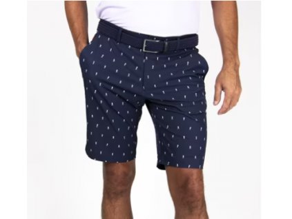 Pánské šortky Kjus Iver Printed Shorts (10'') Atlanta Blue-White (Velikost 34)