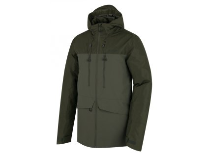 Husky Pánská plněná zimní bunda Nebet M dark khaki (Velikost XXL)