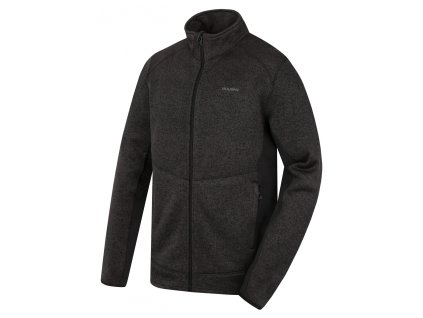Husky Pánský fleecový svetr na zip Alan M black (Velikost XL)
