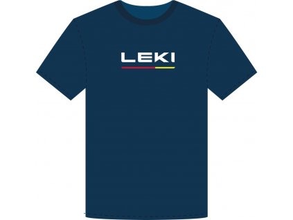 7D7A797C7E7579786D6F7A7E 6B5C5A5A5A5A5D62605A615F logo t shirt leki true navy blue white l