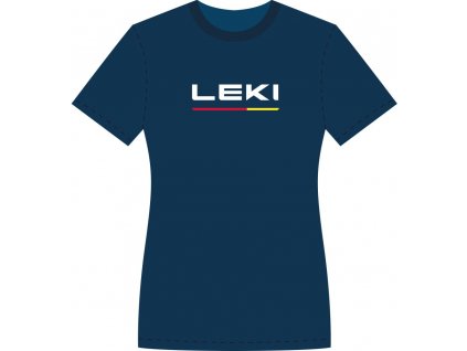 7D7A797C7E7579786D6F7A7E 6B5C5A5A5A5A5D62605A615A logo t shirt leki women true navy blue white xs