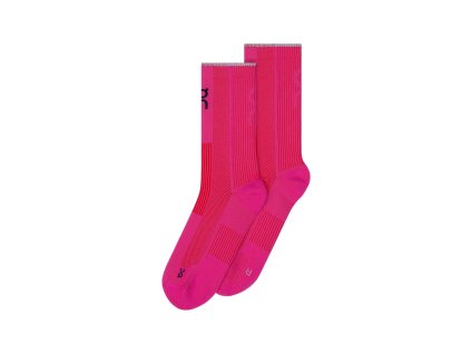 Ponožky On Running Performance Run Sock High Pink/Red (Velikost L)