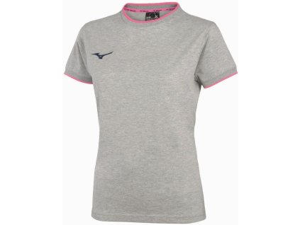 Wom Mizuno Tee/Heather Grey/PinkFuo/3XL