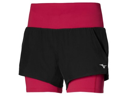 2 in 1 4.5 Short/Black/Persian Red / XL