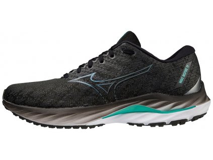 Boty Mizuno WAVE INSPIRE 19 2E Blk MetalGray BiscGreen (Velikost 51)