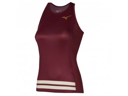 Tílko Mizuno Printed Tank Cabernet (Velikost XS)