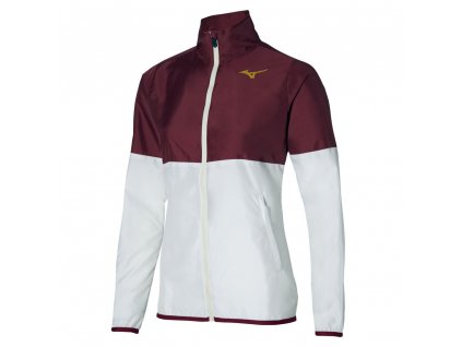 Bunda Mizuno Printed Jacket Cabernet White (Velikost XS)