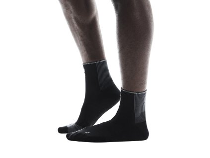 Ponožky ON Running Performance Run Sock Mid Black/Eclipse (Velikost M)