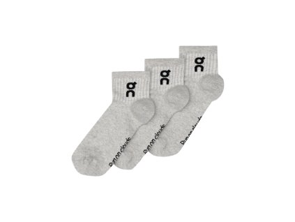 Ponožky ON Running Logo Sock Mid 3P Heather Gray (Velikost L)