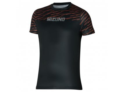 Triko Mizuno Graphic Tee Black (Velikost XXL)