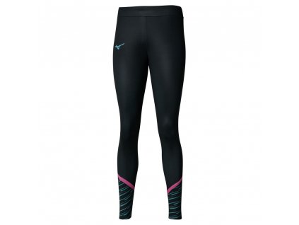 Legíny Mizuno Graphic Legging Black Maui Blue (Velikost XS)