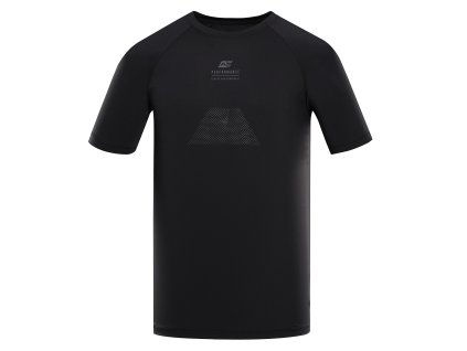 Pánské Funkční Triko S Reflexními Prvky ALPINE PRO MOLS Black (Barva Black, Velikost XXXXL)