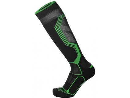 Lyžařské Ponožky Mico CALZA SKI WARM CONTROL MEDIUM WEIGHT - černo zelené