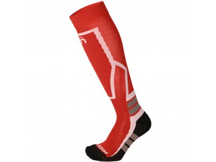 Dětské Lyžařské Ponožky Mico CALZA SKI KIDS WARM CONTROL MEDIUM W. - červené (Velikost XS)
