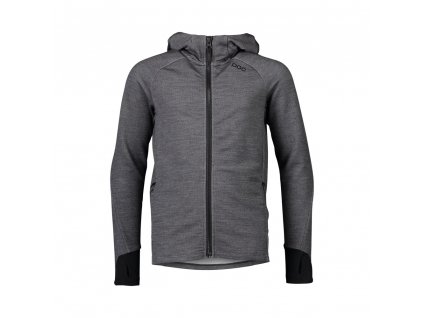 Dětská mikina POC Merino Zip Hood Jr Sylvanite Grey Melange (Velikost 130)