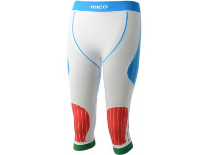 Dámské podvlíkací kalhoty MICO WOMAN 3/4 TIGHT PANTS OFICIAL ITA - BIANCO (Velikost III)