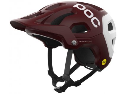 Cyklistická helma POC Tectal Race MIPS Garnet Red / Hydrogen White Matt (Velikost L/59-62cm)