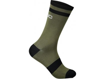 Ponožky POC Lure MTB Sock Long Epidote Green / Uranium Black