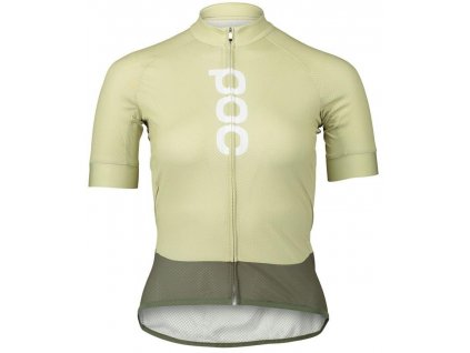 POC W's Essential Road Logo Jersey - Prehnite Green/Epidote Green
